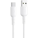 USB to USB-C cable Vipfan Colorful X11, 3A, 1m (white)