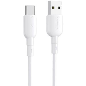 USB to USB-C cable Vipfan Colorful X11, 3A, 1m (white)