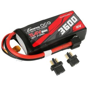 Gens Ace 3600mAh 11.4V 3-Cell High Voltage 60C Lipo Battery Pack with XT60/T-Connector