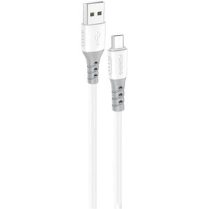 Foneng X66 USB to Micro USB Cable, 20 Watts, 3 Amps, 1 Meter (White)