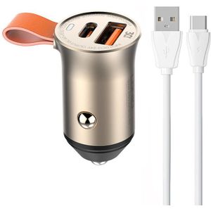 LDNIO C509Q 30W USB-C Car Charger with USB-C Cable.