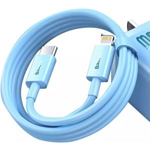 Baseus USB-C to Lightning Cable, 20W PD Charging, 1 Meter (Blue)