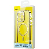 Baseus Gold Glitter Magnetic Case with Tempered Glass and Cleaning Kit for iPhone 14 Pro