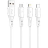 Vipfan 1m White USB-C to USB Cable, Colorful X12, 3A