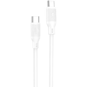 Foneng X80 USB Type-C to USB Type-C Cable, 100W Power Delivery, 1 Meter (White)