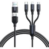 Joyroom S-2T3018A15 5in1 USB-C/Lightning/3.5A/1.2m Black USB Cable