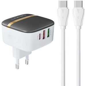 LDNIO A3513Q 2-Port 32W Wall Charger with USB-C to USB-C Cable
