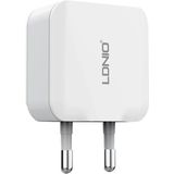LDNIO A2201 Wall Charger with 2 USB Ports and Lightning Cable