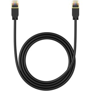 Baseus Cat 7 10 Gigabit Ethernet RJ45 Cable, 1.5 Meters, Black