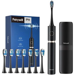 FairyWill FW-P11 Sonic Toothbrush with Headset and Case (Black)
