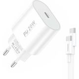 Foneng 1x USB EU39 Fast Charger with USB Type C Cable