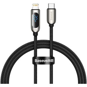 Baseus USB-C to Lightning Cable, 20W PD Fast Charging, 1 Meter (Black)