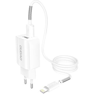 Wall Charger Dudao A2EUL 2-Port USB with Included White Lightning Cable