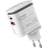 LDNIO A2423C Wall Charger with USB, USB-C, and USB-C to USB-C Cable