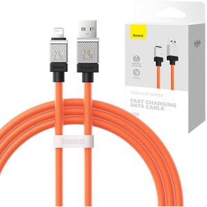 Baseus Coolplay Series USB-A to Lightning Fast Charging Cable, 1m, 2.4A (Orange)