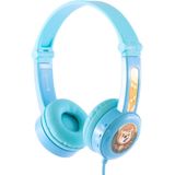 Buddyphones Travel Wired Headphones for Kids (Blue)