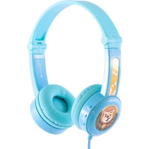 Buddyphones Travel Wired Headphones for Kids (Blue)
