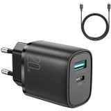 Joyroom L-QP2011 20W Dual-Port C-L Cable Charger (Black)