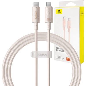 Baseus Habitat Series USB-C to USB-C 100W Fast Charging Cable (Pink), 1 Meter