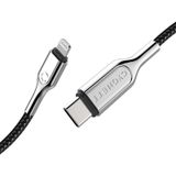 Cygnett Armoured USB-C to Lightning Cable, 30W, 2m (Black)