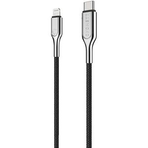 Cygnett Armoured USB-C to Lightning Cable, 30W, 2m (Black)