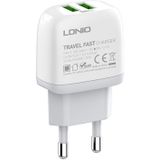 LDNIO A2219 Wall Charger with 2 USB Ports and a Lightning Cable