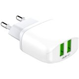 LDNIO A2219 Wall Charger with 2 USB Ports and a Lightning Cable