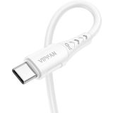 Vipfan P04 USB-C to Lightning Cable, 3A, Power Delivery, 2 Meter (White)