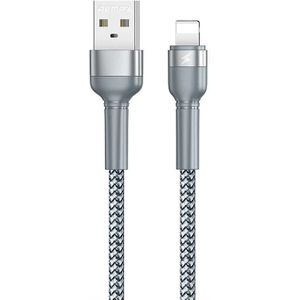 Remax Jany Alloy USB Lightning Cable, 1m, 2.4A (Silver)