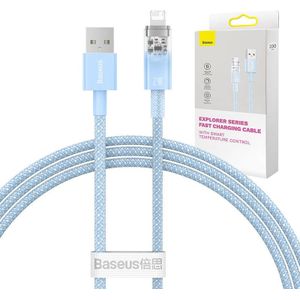 Baseus Explorer 2.4A Fast Charging USB to Lightning Cable (Blue), 1 Meter