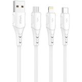 Vipfan White USB-to-Lightning Cable X12, 3A, 1m