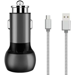 LDNIO C503Q Car Charger with 2 USB Ports and USB-C Cable
