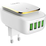 LDNIO A4405 4-Port Wall Charger with LED Lamp and Lightning Cable