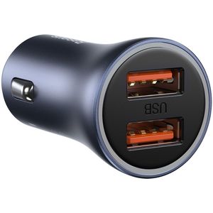 Baseus Gray Contactor Pro 2-Port USB Car Charger, 40W