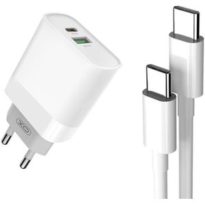 20W USB-C Wall Charger with Quick Charge 3.0 and Power Delivery (White) - XO L64