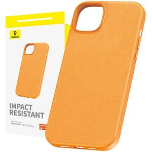 Baseus Fauxther Series Orange Phone Case for iPhone 15 Pro
