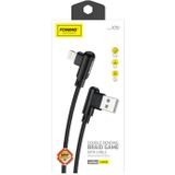 Angled USB Cable Compatible with Lightning Foneng X70, 3A, 1 Meter (Black)