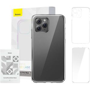 Baseus Crystal Series Case and Tempered Glass with Cleaning Kit for iPhone 11 Pro Max (Clear)