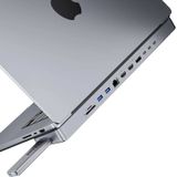 INVZI MagHub 12in2 USB-C Docking Station and Hub for MacBook Pro 16" with SSD Tray (Gray)