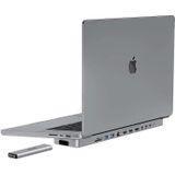 INVZI MagHub 12in2 USB-C Docking Station and Hub for MacBook Pro 16" with SSD Tray (Gray)