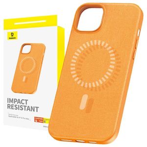 Baseus Fauxther Series Magnetic Phone Case for iPhone 15 ProMax (Orange)