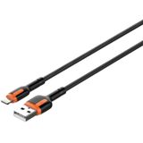LDNIO LS531 USB to Lightning 1 Meter Cable (Gray-Orange)