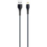 LDNIO LS521 1 Meter USB to Lightning Cable (Grey-Blue)