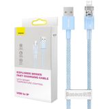 Baseus USB-A to Lightning Explorer Series 2m Fast Charging Cable, 2.4A (Blue)