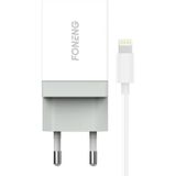 Foneng 1x USB K210 Charger with USB Lightning Cable