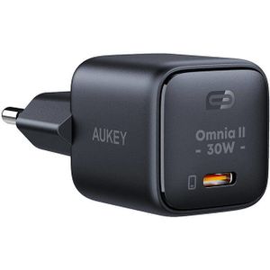 Aukey PA-B1L Wall Charger, USB-C, 30W, Black