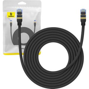 Baseus Cat.7 10Gbps Braided Ethernet RJ45 Network Cable, 5m (Black)