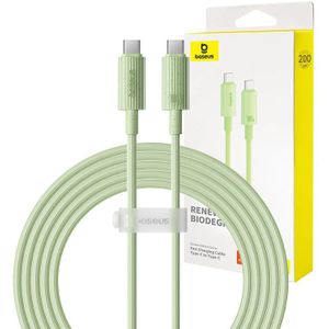 Baseus USB-C to USB-C Habitat Series 2m 100W Fast Charging Cable (Green)