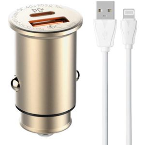 LDNIO C506Q USB-C Car Charger with Lightning Cable