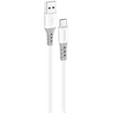 Foneng X66 USB-A to USB-C Cable, 20W, 3A, 1m Length (White)